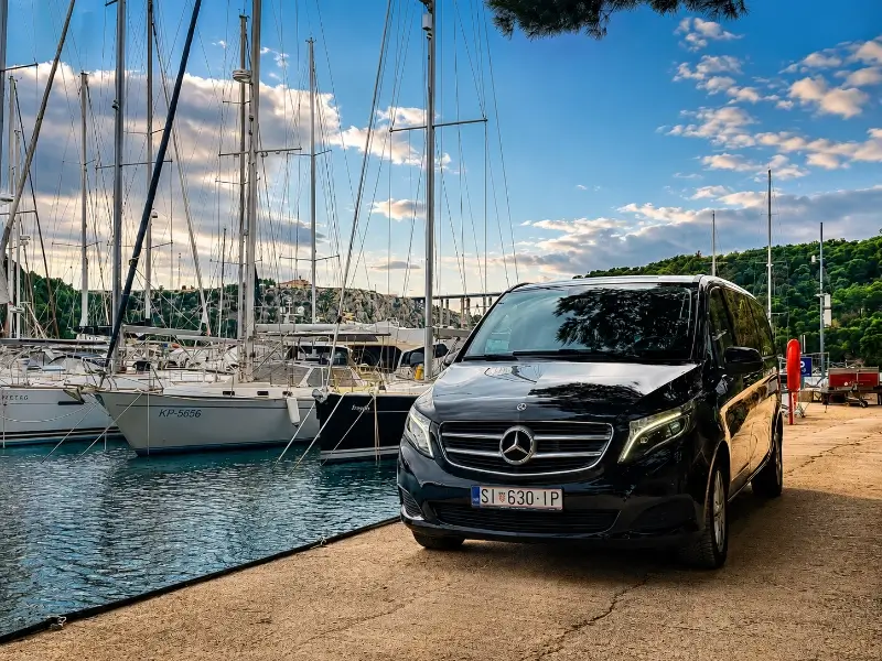 Vedran Pekas of Taxi Skradin with his vehicle in Šibenik