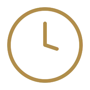 Clock icon representing punctuality and fast response times