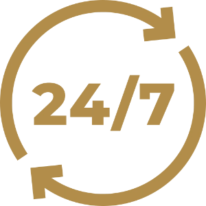 Taxi 6 Icon representing 24/7 availability