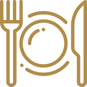 Taxi 5 Restaurant icon representing evening and dinner transfers